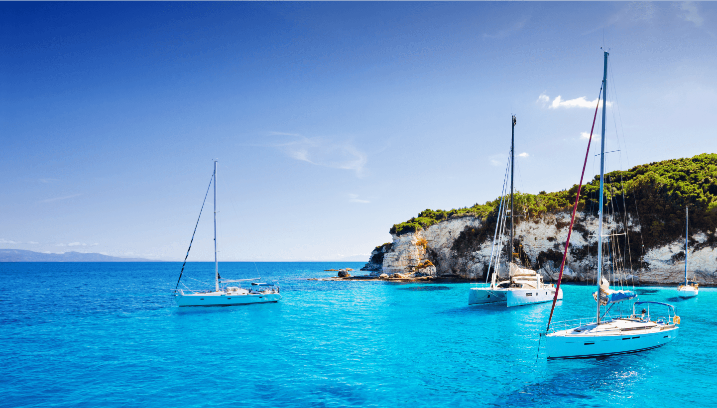 Ship sailing in the ocean